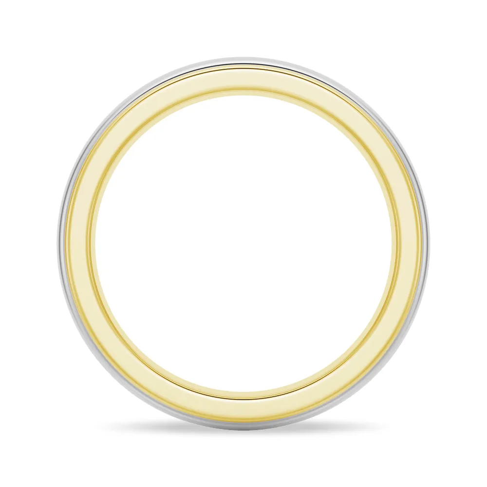 6mm Minimalist Two-Tone Men's Wedding Band