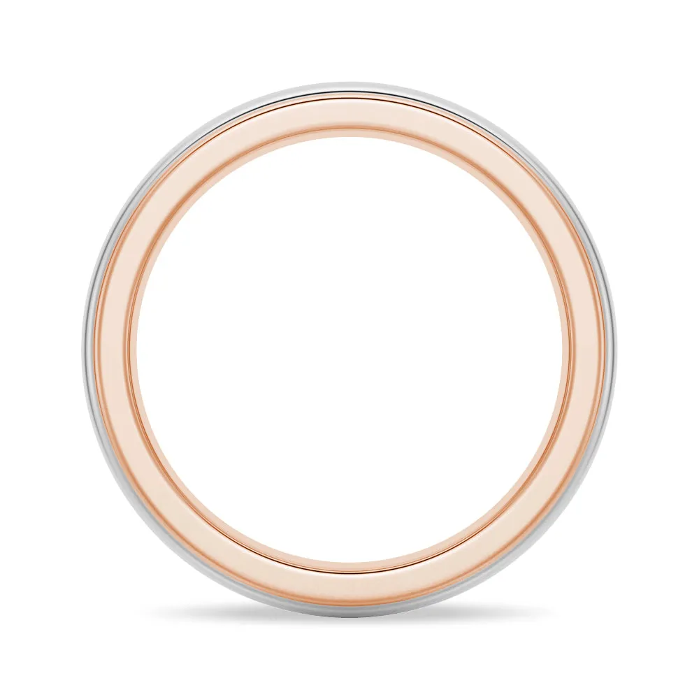 6mm Minimalist Two-Tone Men's Wedding Band