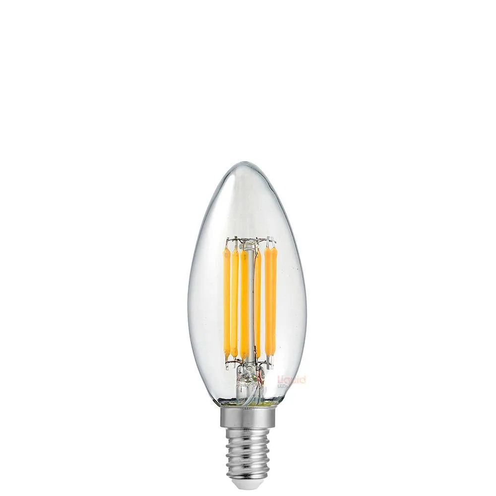 6W 12 Volt DC Candle LED Bulb E14 in Warm White