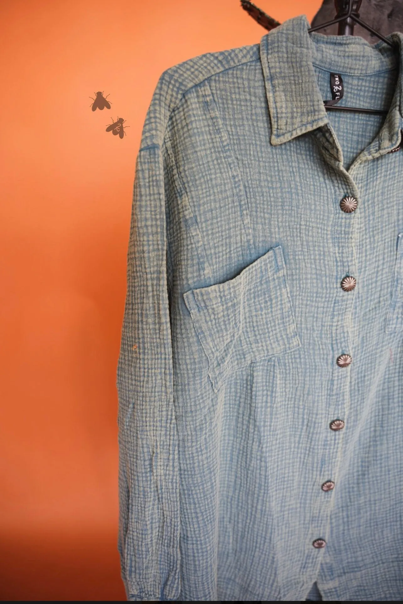 ACRES BUTTON UP * TEAL