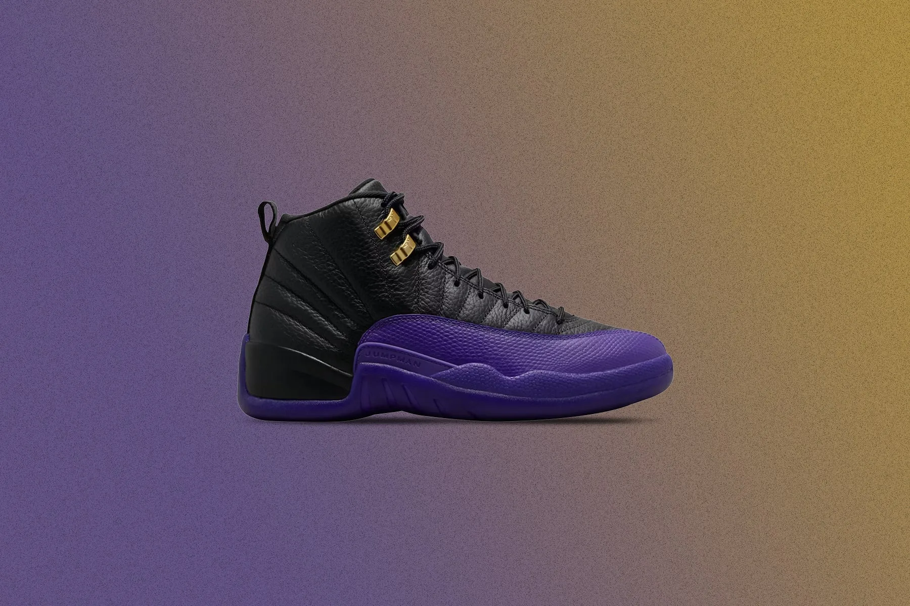 Air Jordan 12 Retro - Black/Field Purple/Metallic Gold