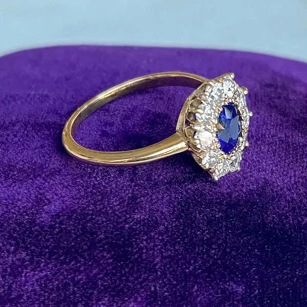 Antique Sapphire & Diamond Ring, 1.03ct