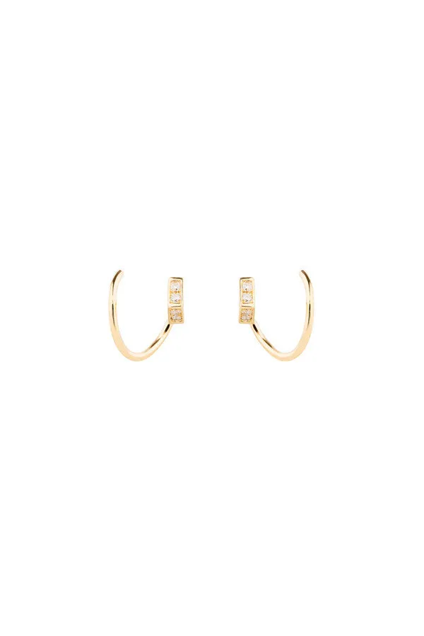 Ari Diamond Twirl, 18k Gold