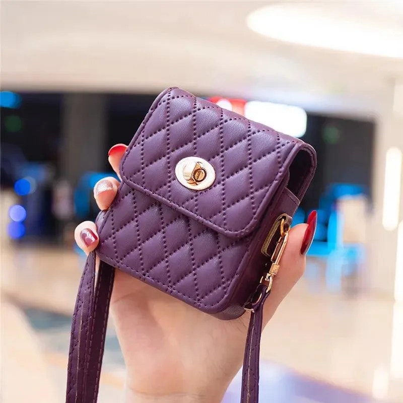 BCPC329 Cute Phone Case for Galaxy Z Flip 5, Z Flip 4, Z Flip 3, and OPPO Flip 5G - Fashion Mini Crossbody Bag