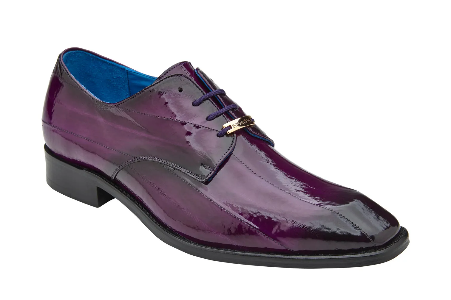 Belvedere - Italo, Genuine Hand Painted Eel Dress Shoe - Antique Purple - D05