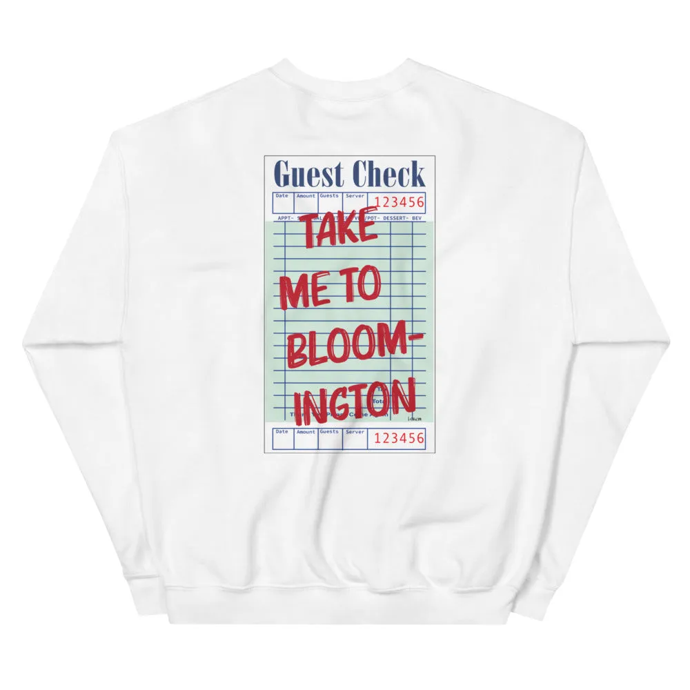 Bloomington Guest Check Sweatshirt