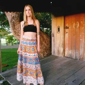 Boho Maxi Wrap Skirt - One size