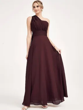 Cabernet Convertible Chiffon Bridesmaid Dress Wrap Floor Length Gown