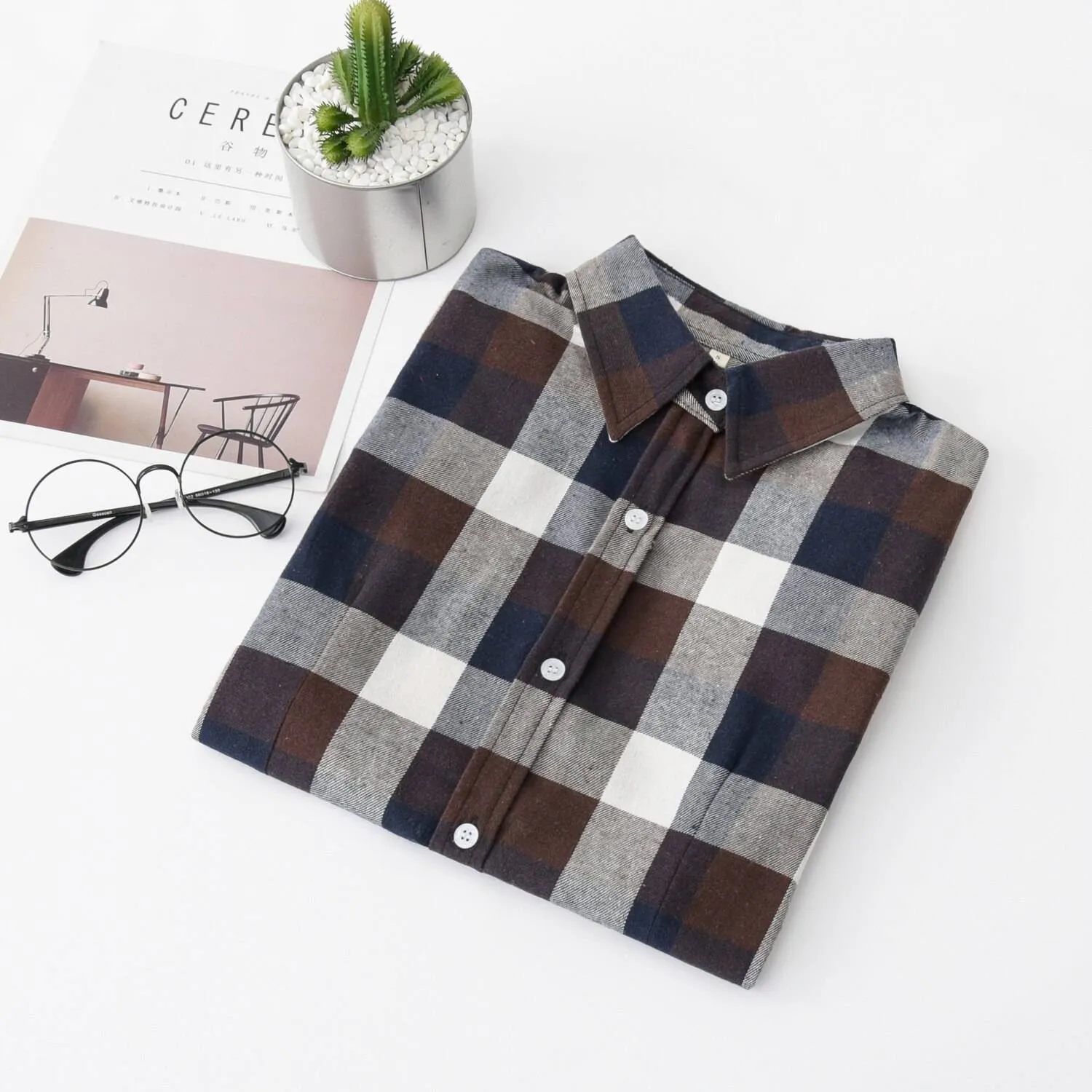 Casual Plaid Button Down