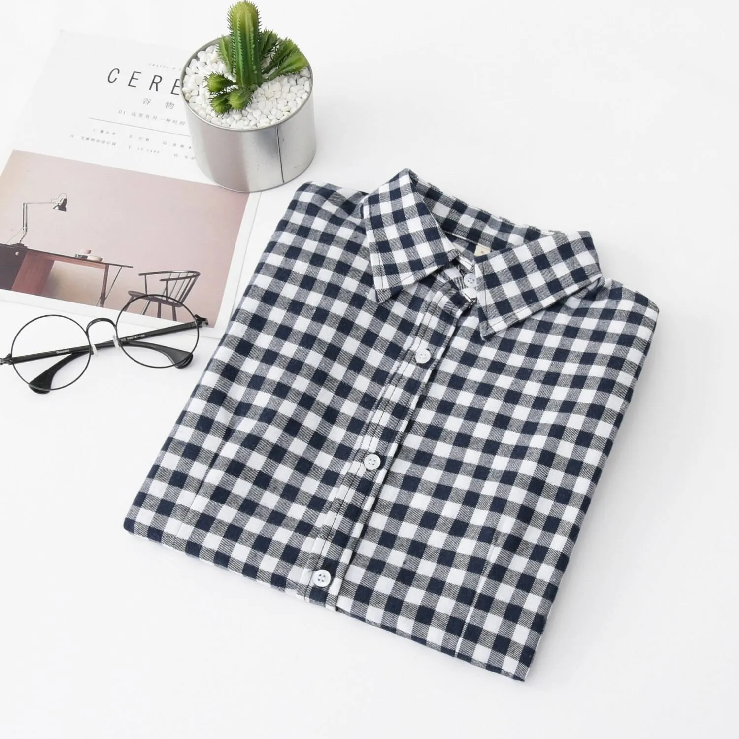 Casual Plaid Button Down