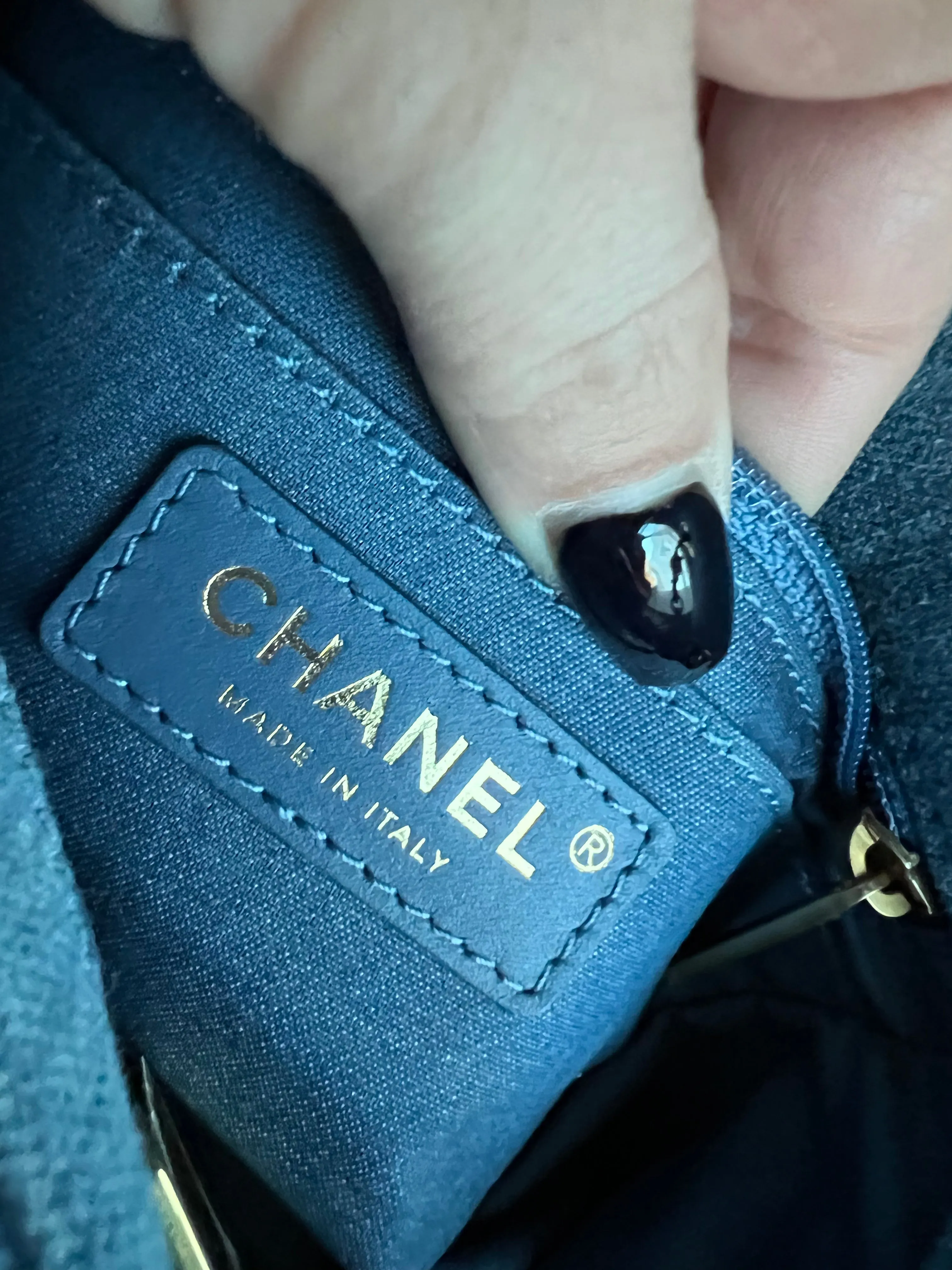 Chanel Denim Pearl Crush Bag