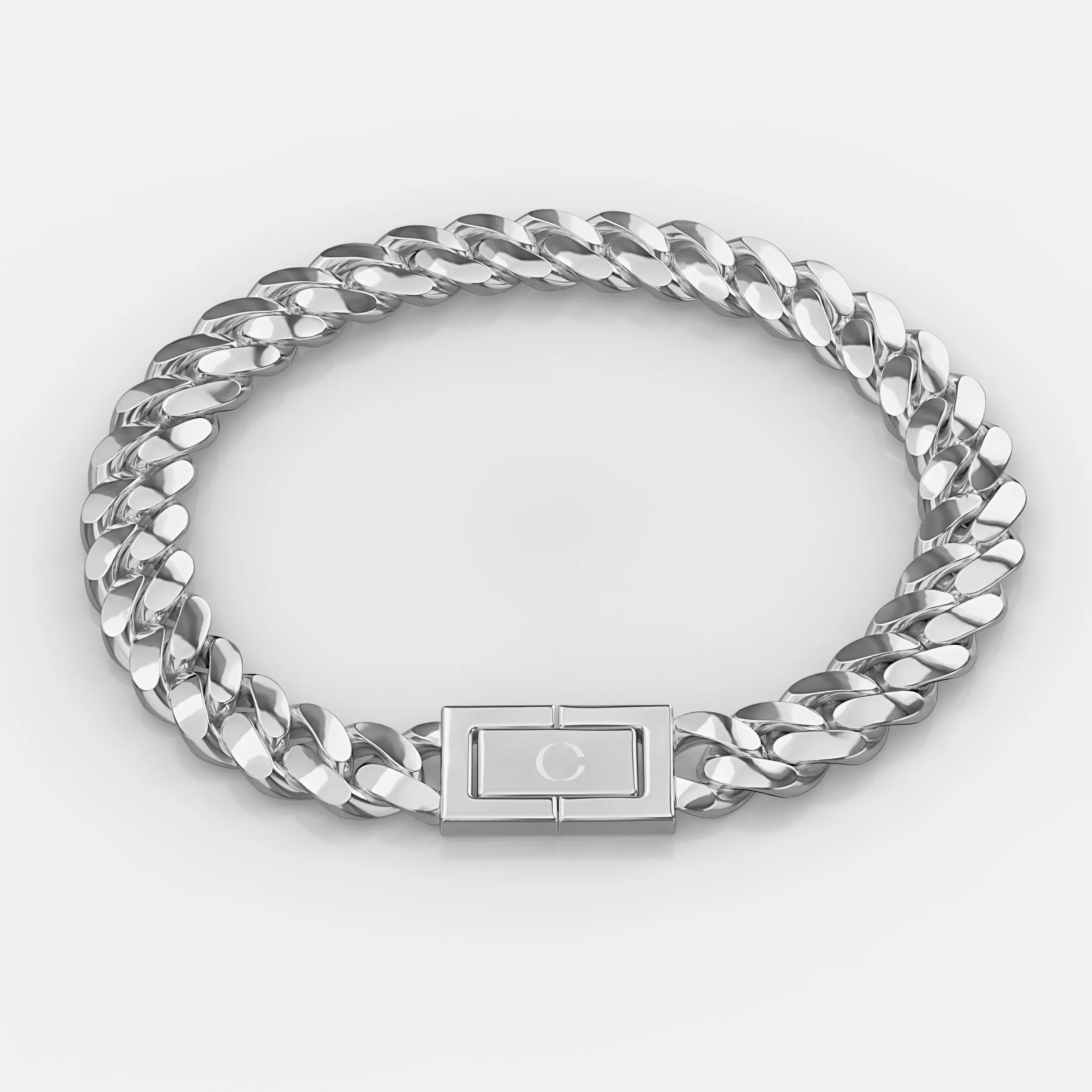 Classic Cuban Link Bracelet 8mm (Silver)