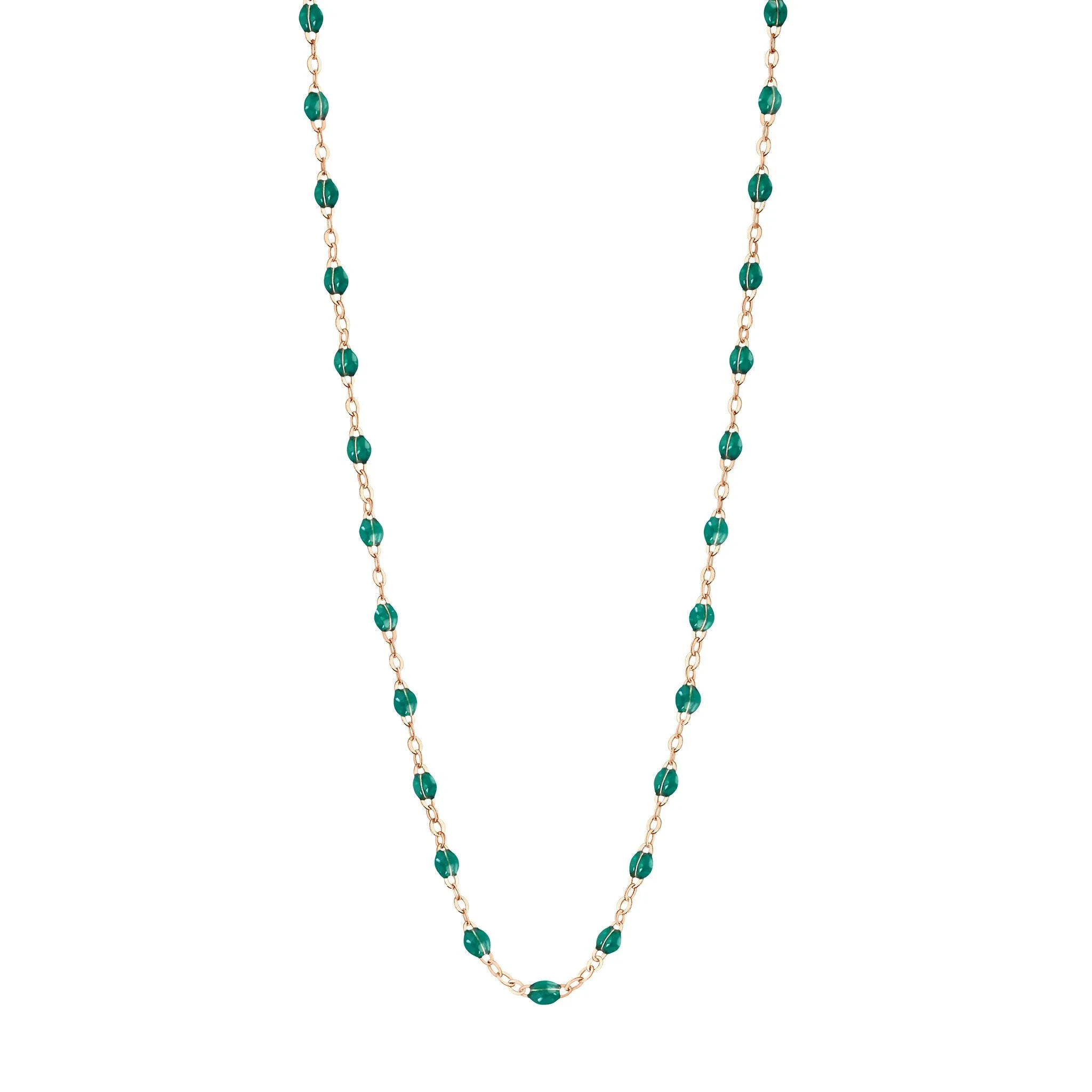 Classic Gigi Emerald necklace, Rose Gold, 17.7"