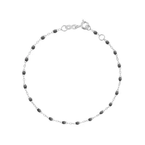 Classic Gigi Grey bracelet, White Gold, 7.5"