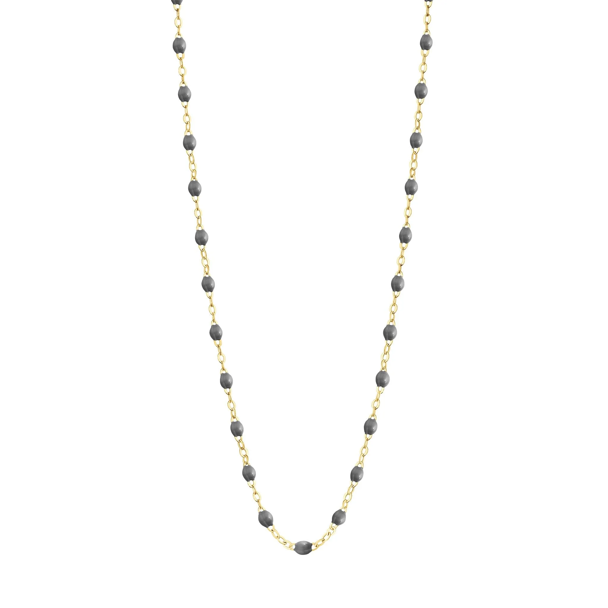 Classic Gigi Grey necklace, Yellow Gold, 19.7"