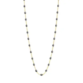 Classic Gigi Grey necklace, Yellow Gold, 19.7"