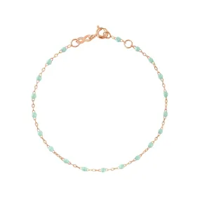 Classic Gigi Jade bracelet, Rose Gold, 7.5"