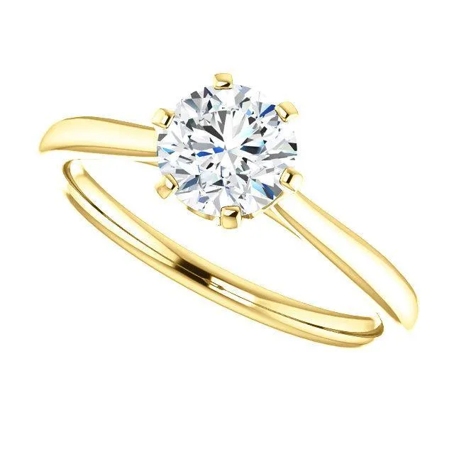 Classic Six-Prong Solitaire Diamond Engagement Ring