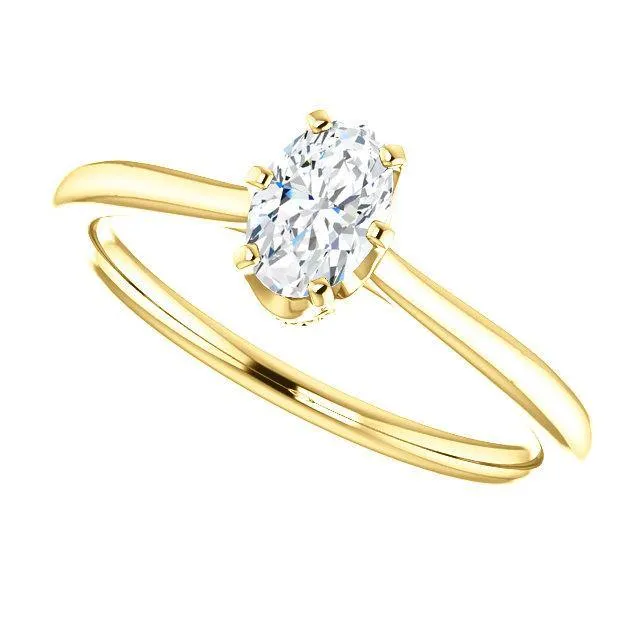 Classic Six-Prong Solitaire Diamond Engagement Ring