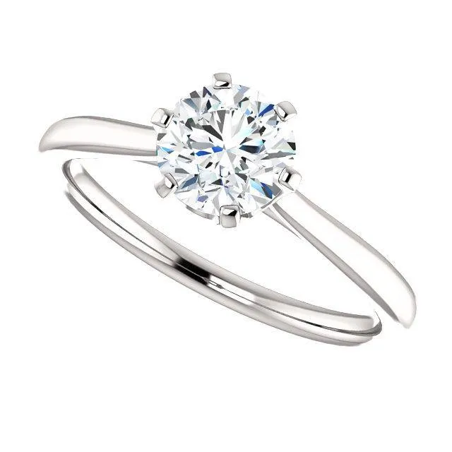 Classic Six-Prong Solitaire Diamond Engagement Ring