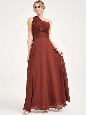 Convertible Chiffon Bridesmaid Dress Wrap Cinnamon Rose Maxi Gown