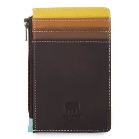 Credit Card Holder With Coin Purse -  Mocha