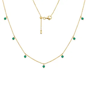 Dangling Gemstone Necklace