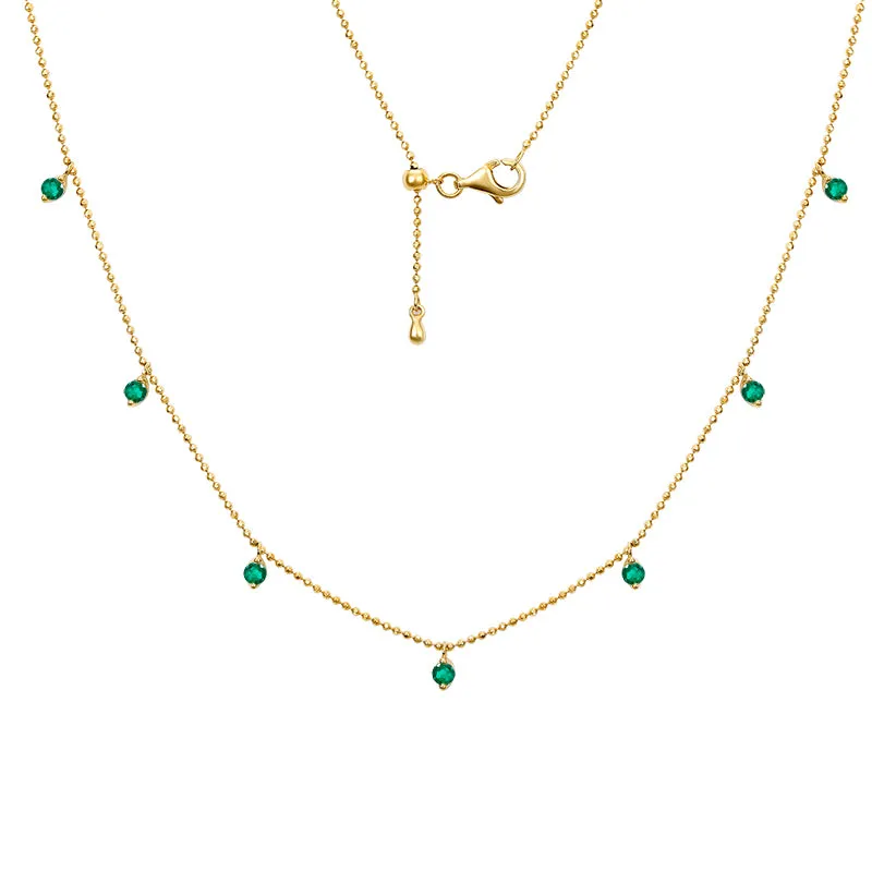 Dangling Gemstone Necklace