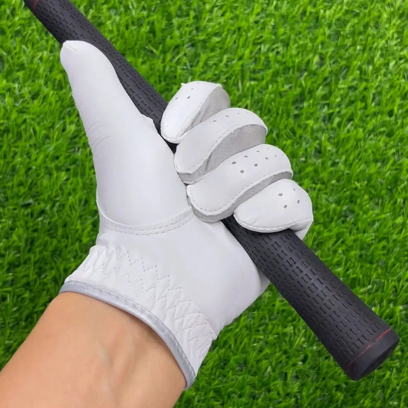 Dprofy Pro Cabretta Leather Golf Gloves 4 Units Package