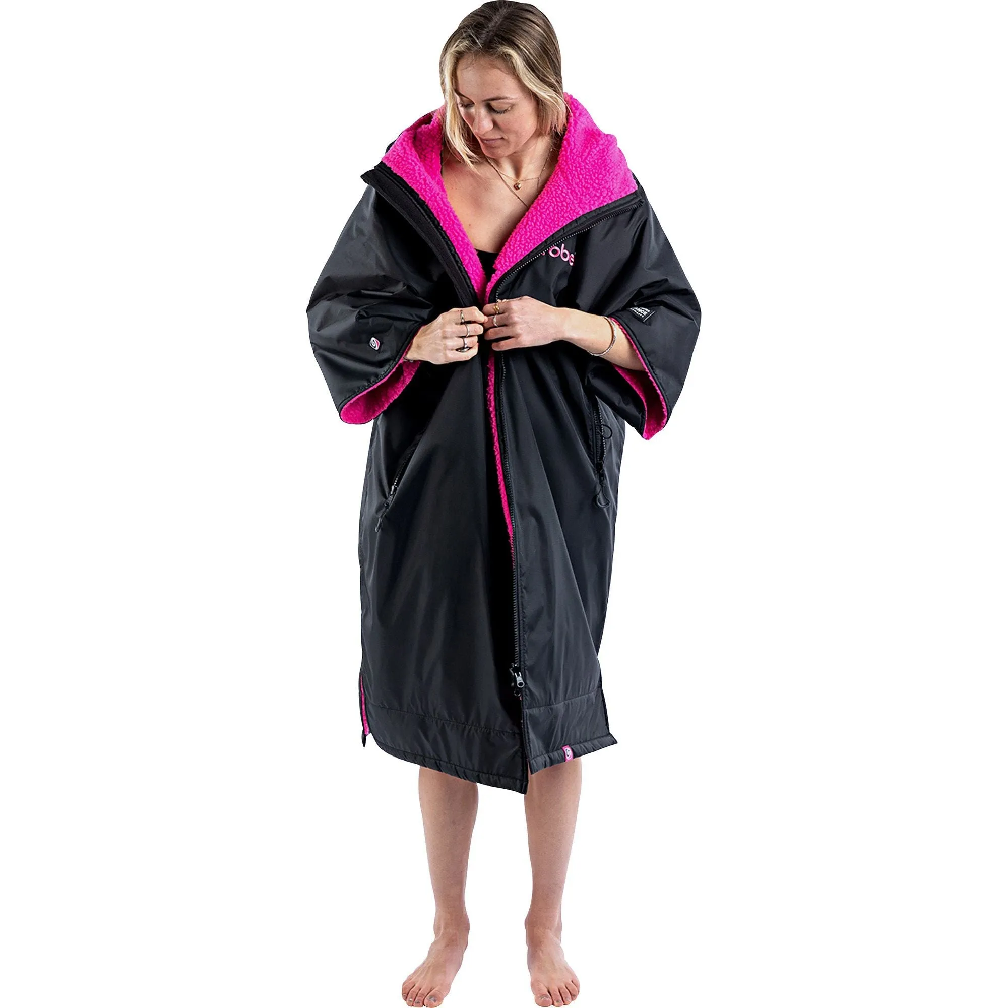 Dryrobe Advance Short Sleeve Changing Robe - Pink