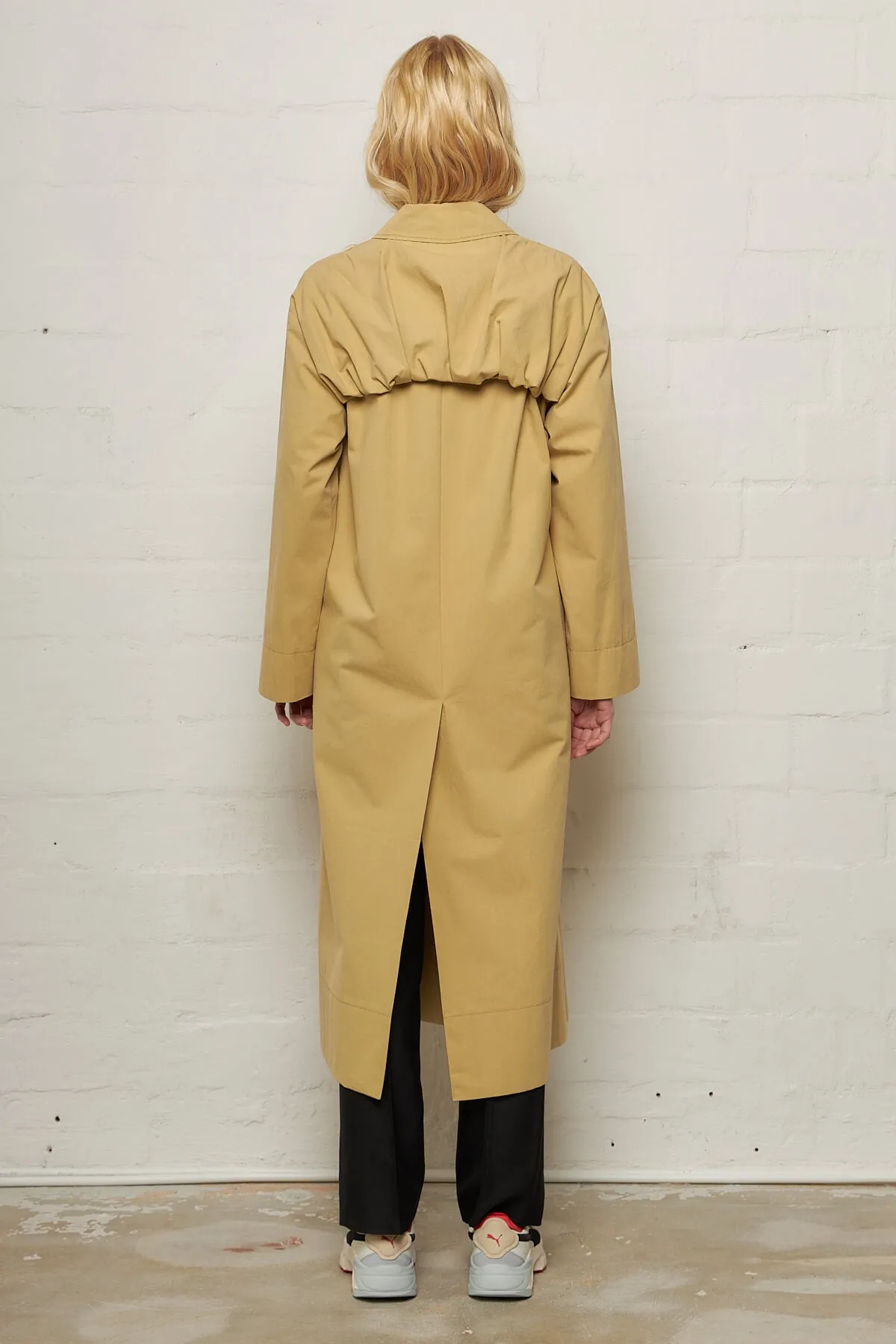 Dylan Olive Green Cotton Trench