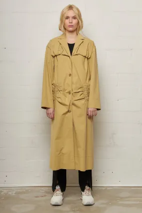 Dylan Olive Green Cotton Trench