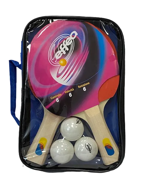 Effea Ping Pong Set 2 rackets and 3 1 star balls