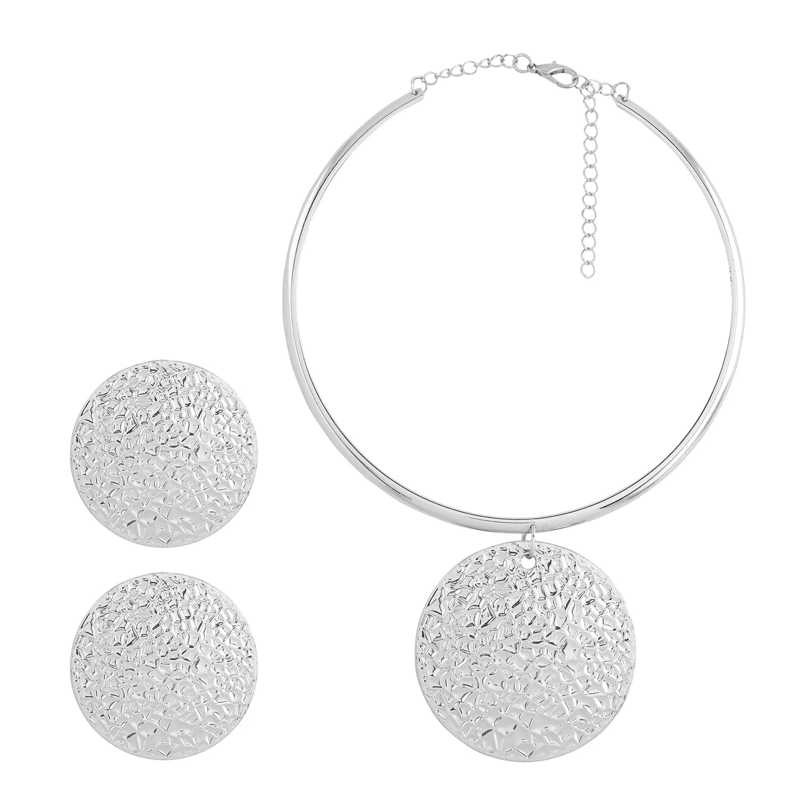 Eleni Silver Necklace & Earring Set