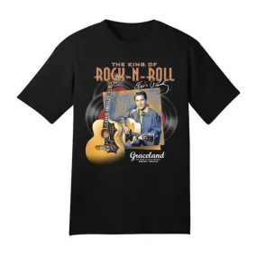 Elvis Presley The King of Rock N Roll Guitar Record T-Shirt