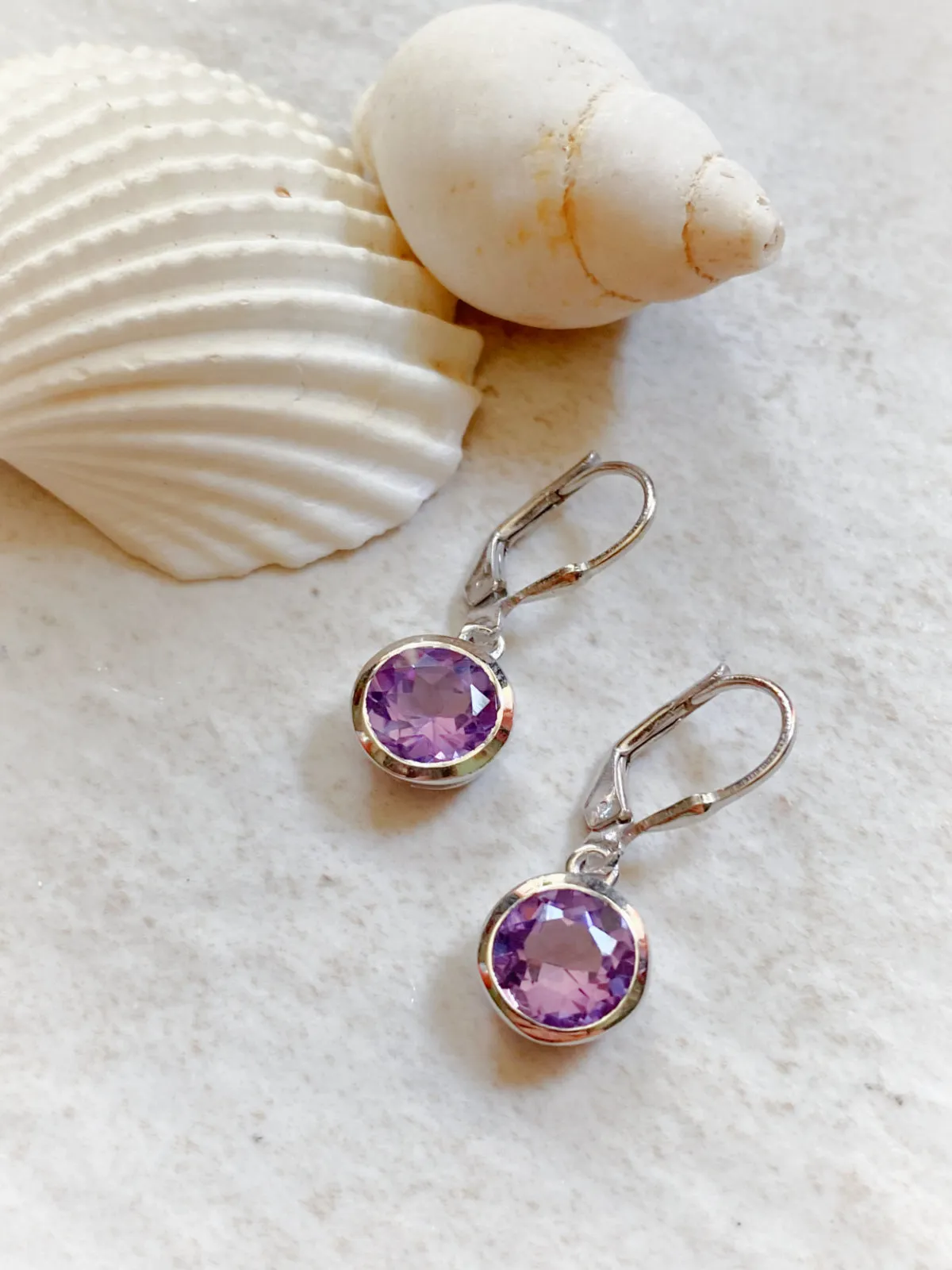 Faceted Amethyst Dangles