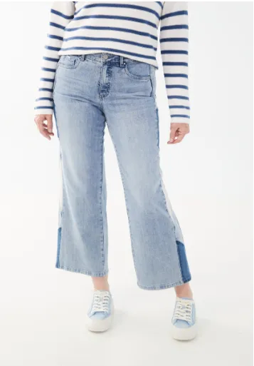 French Dressing Olivia Wide Ankle Denim | Light Indigo