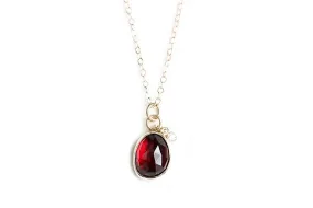 Garnet and Diamond Necklace