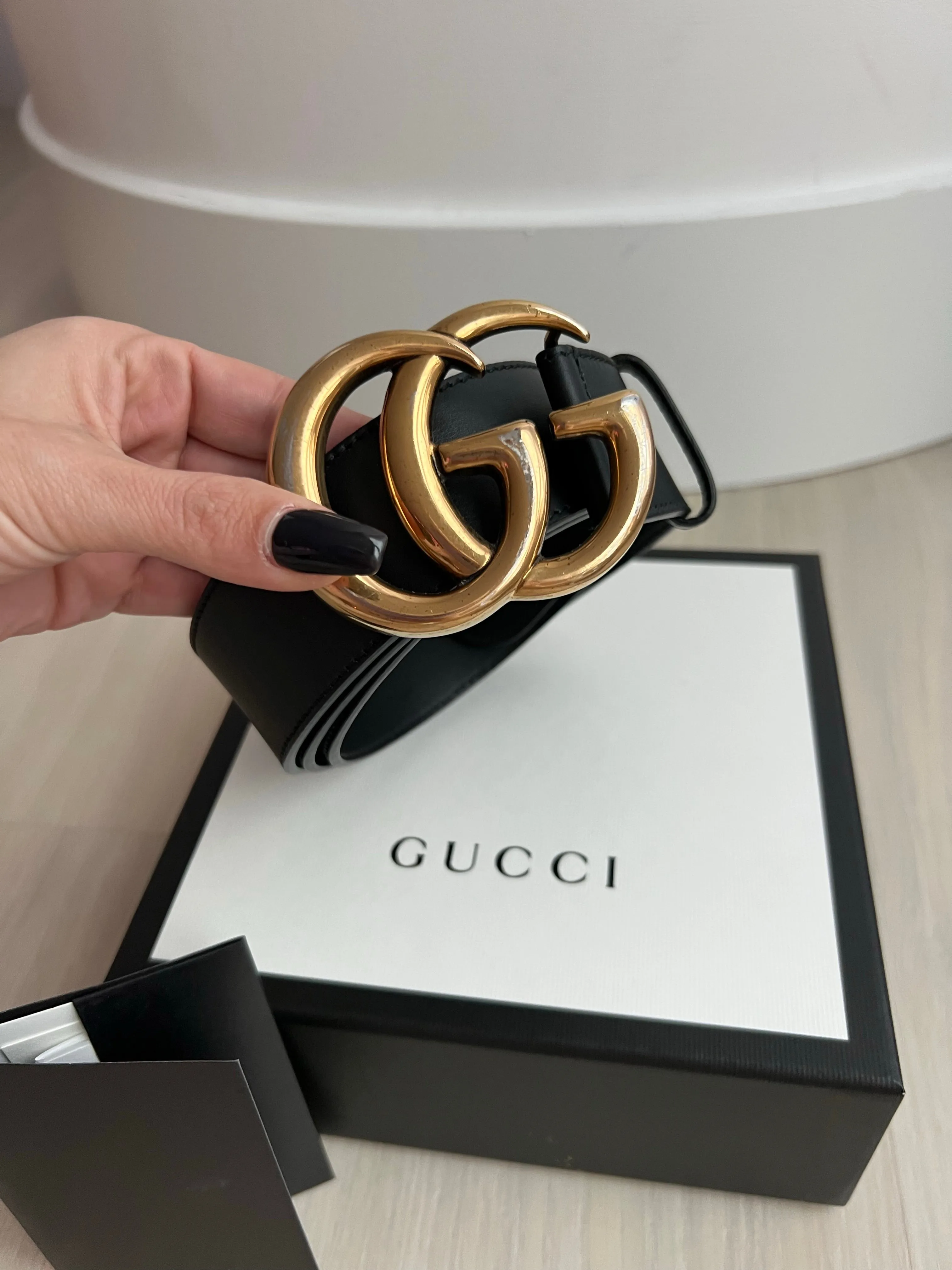 Gucci GG wide buckle belt