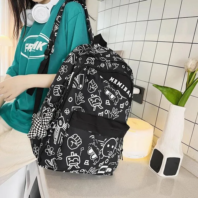 HBCB951 Cool Backpack - Graffiti Design Bookbag for Teens