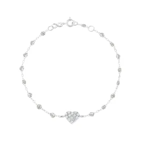 In Love Diamond Bracelet, Sparkle, White Gold, 6.7"