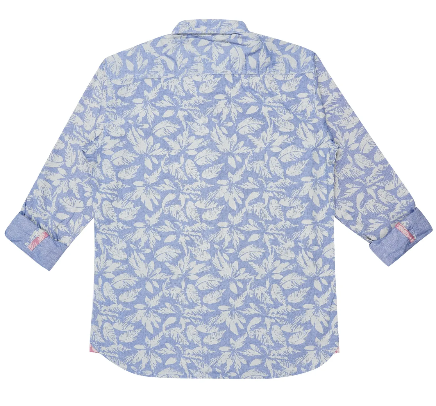 JDC Boy's Light Blue Printed Shirt