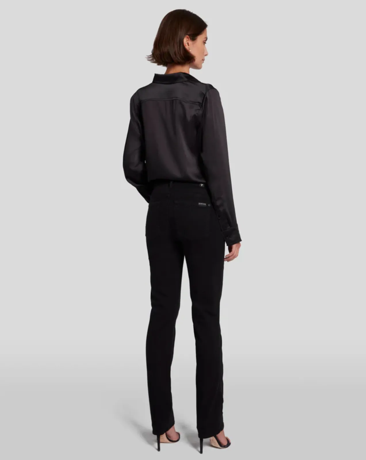 KIMMIE MID RISE STRAIGHT IN RINSE BLACK