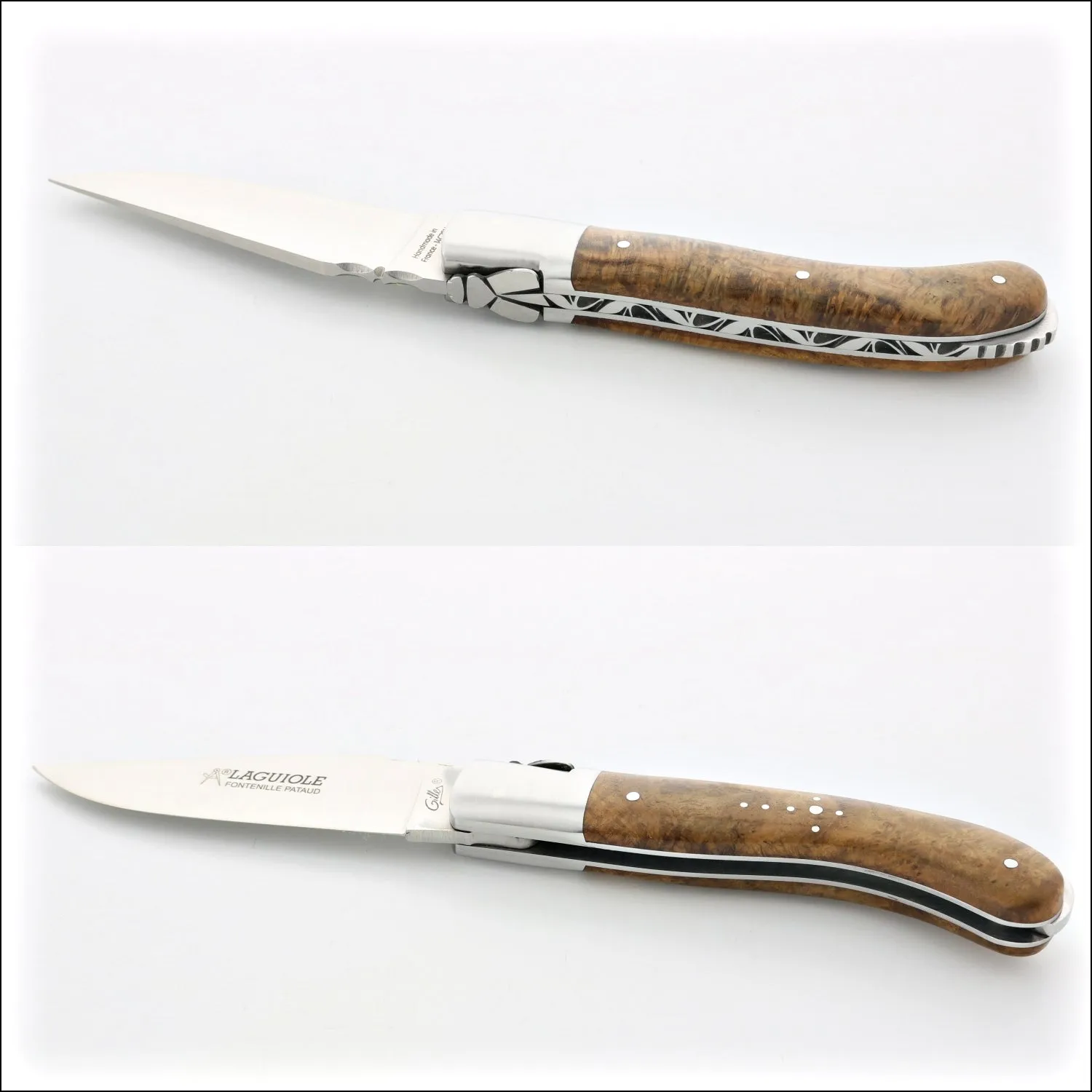 Laguiole Sport Classic Folding Knife Amboyna Burl