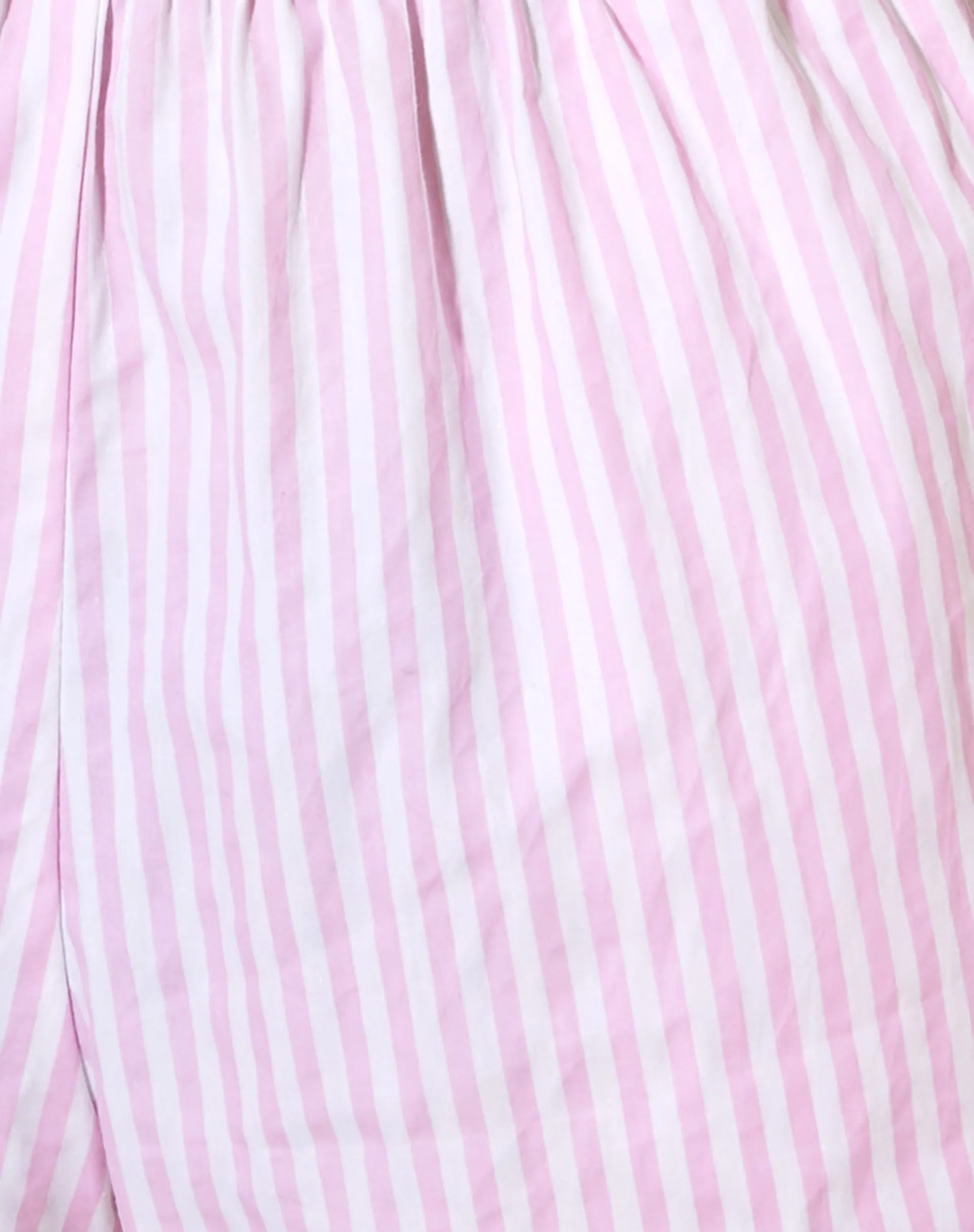 Lala Short in Vertical Stripe Pink and White