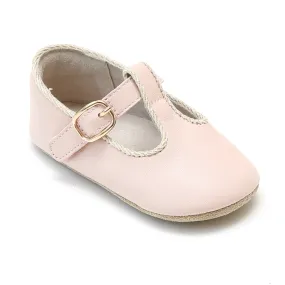 L'Amour Infant Girls Evie T-Strap Crib Shoe