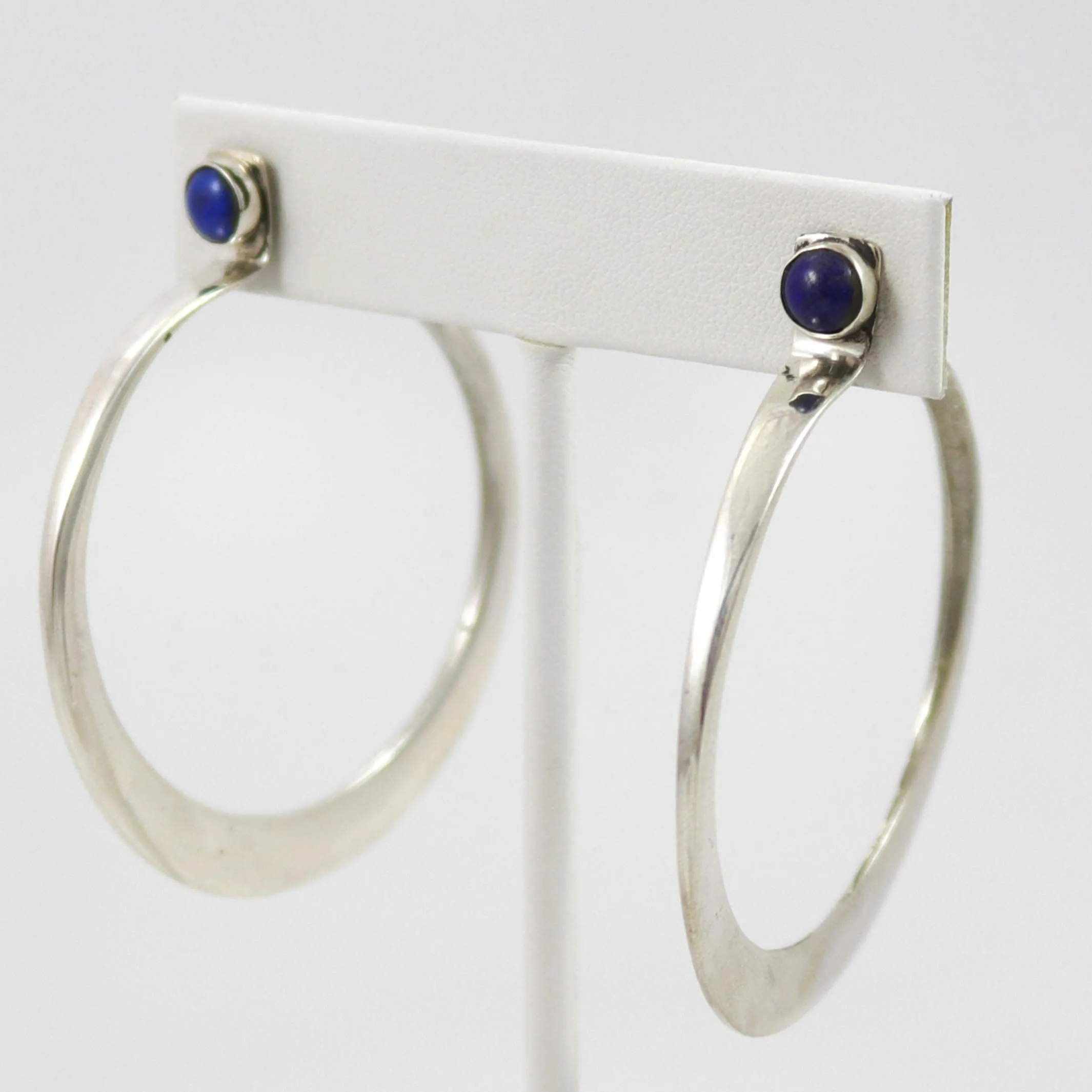 Lapis Hoop Earrings