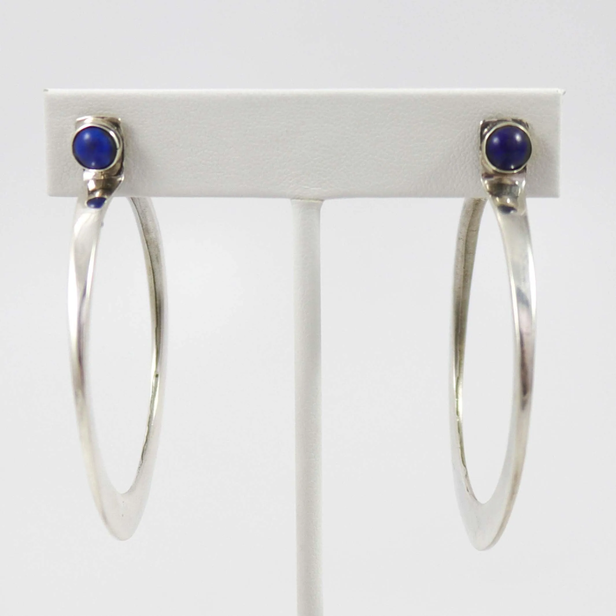 Lapis Hoop Earrings