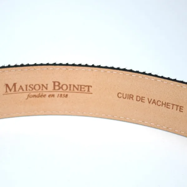 Maison Boinet - Classic Hair Calf Leather Belt - Black