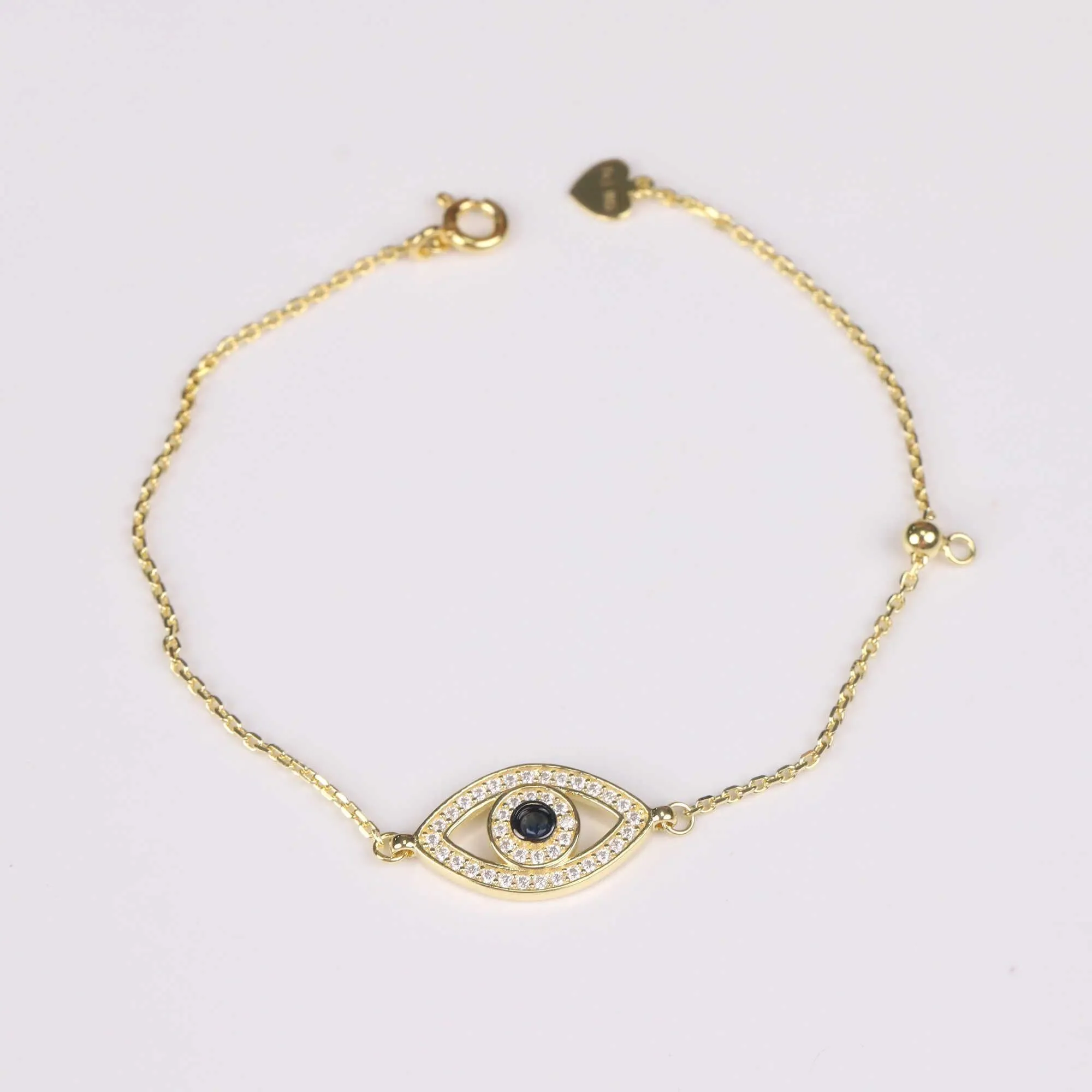 Modern Sapphire Evil Eye Bracelet